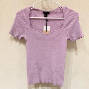 ✨ LAVENDER SWEETHEART NECKLINE TOP ✨